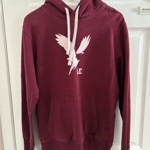 American Eagle Outfitters Burgundy Hoodie with Logo